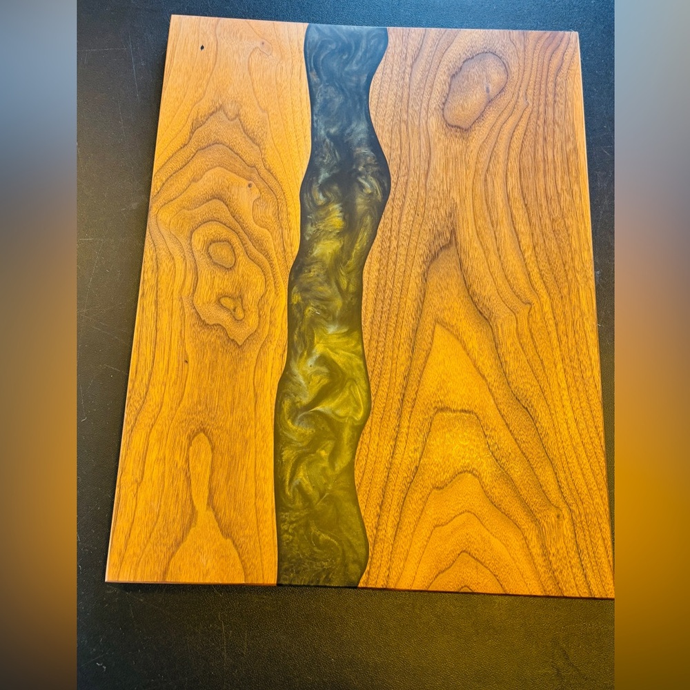 Handmade Wood & Epoxy River Charcuterie Board Serving board  Forestry Oregon